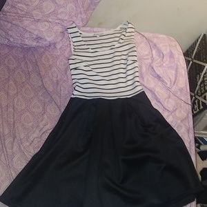 Striped Black Dress